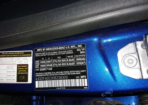 2019 Mercedes-Benz Gls 450 4Matic z USA, uszkodzony, nr VIN 4JGDF6EE2KB238300